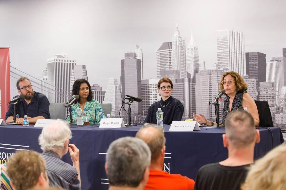 Panelists at the Art of the Accused event