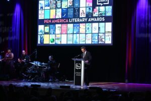 Seth Myers at the 2020 PEN America Literary Awards Ceremony