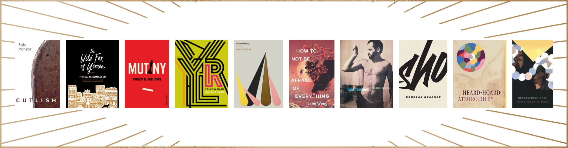 2022 PEN/Voelcker Award for Poetry Collection longlists book covers