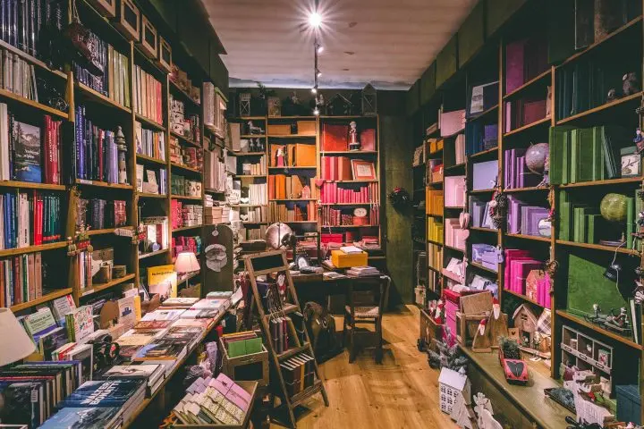 books in bookstore