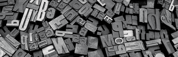 black and white letter blocks