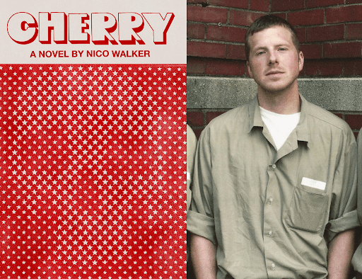 Cherry book cover and Nico Walker headshot