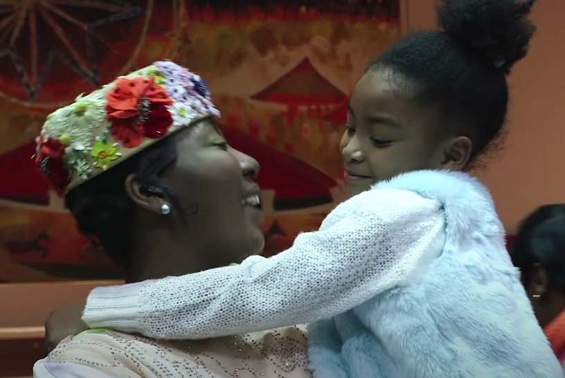 Dunasha Payne and daughter Jayla after 