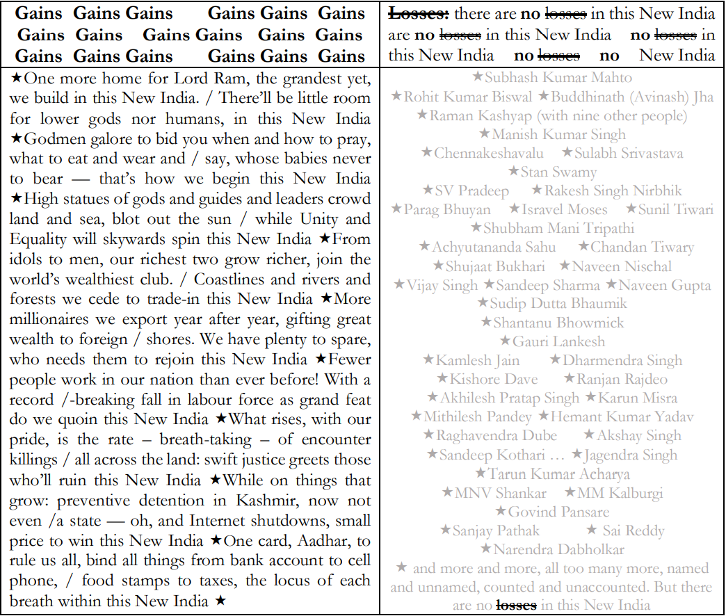Visual poem by Karthika Nair
