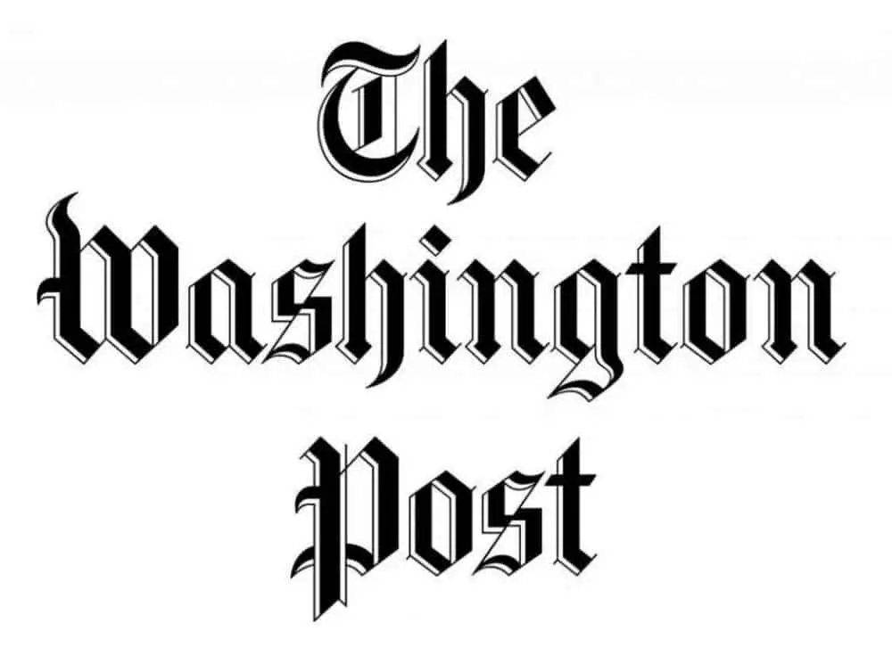 The Washington Post logo in black Gothic-style font on a white background.