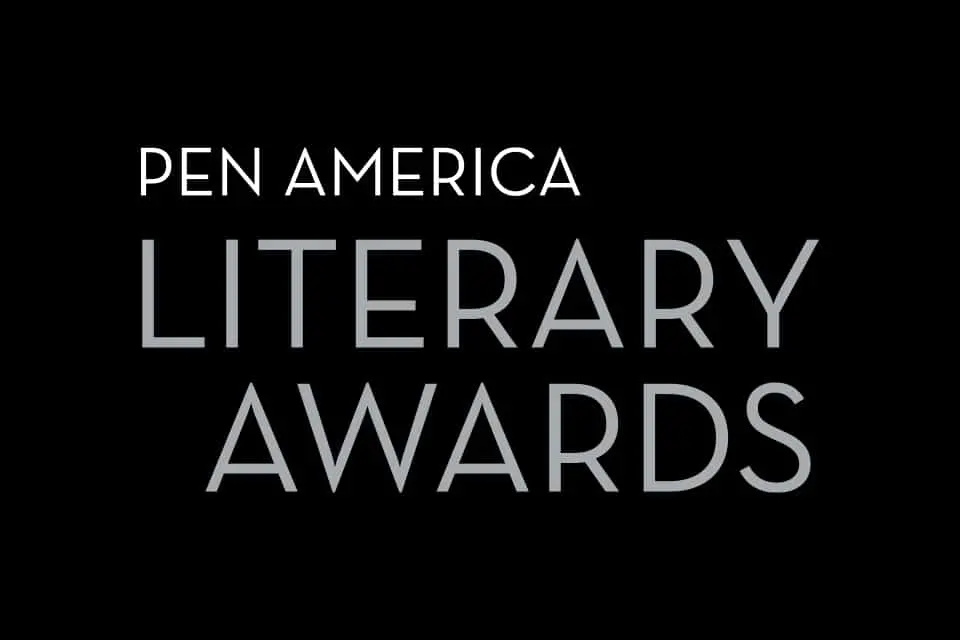 Black background with white and gray text that reads PEN America Literary Awards.