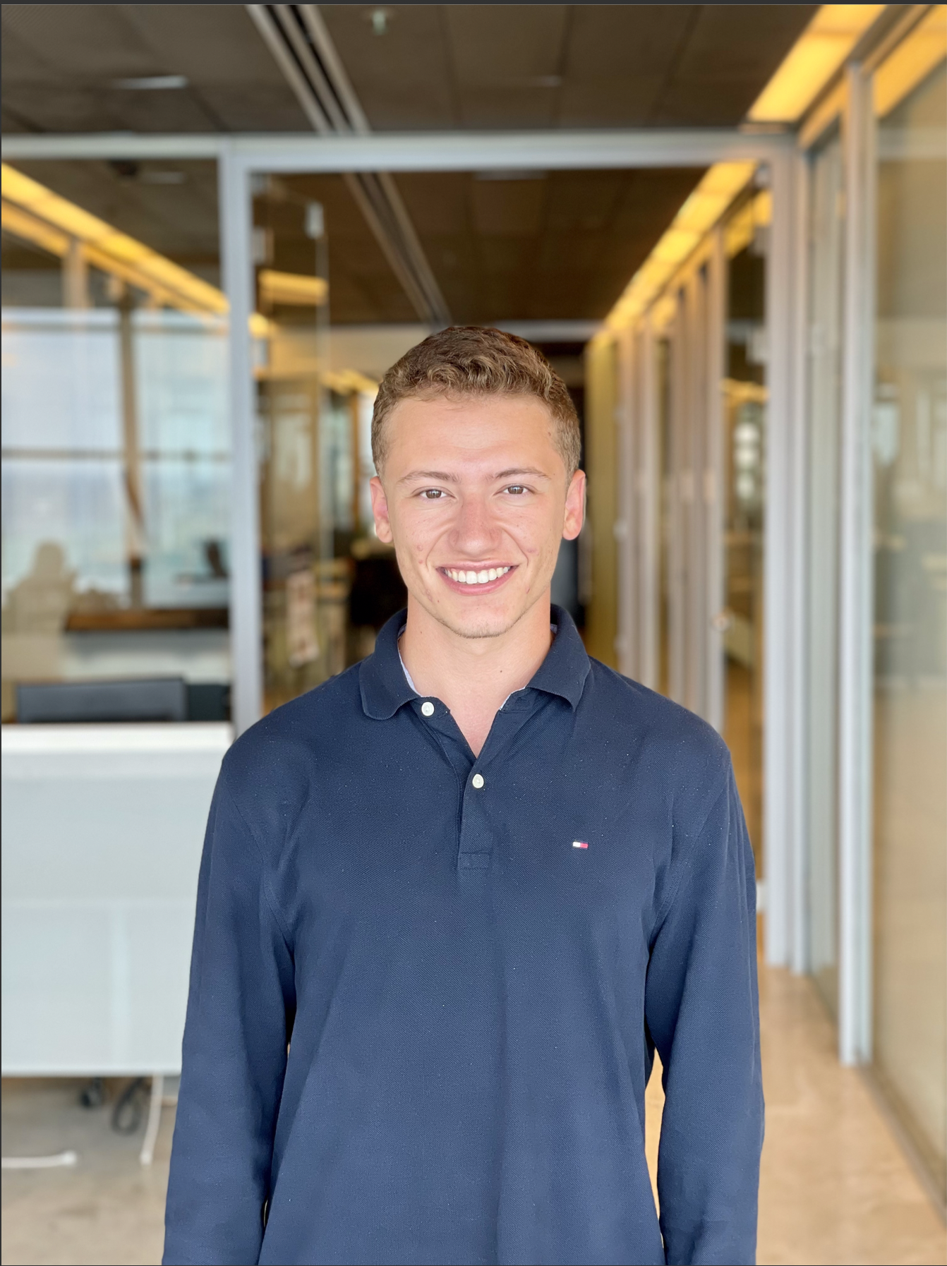 A man smiling at camera.