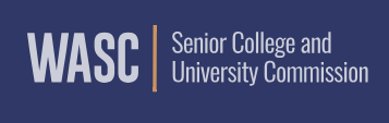 The logo features the text WASC Senior College and University Commission in white on a dark blue background, separated by an orange vertical line. Amid concerns over proposed changes to accreditation, this emblem stands as a symbol of trust and stability.