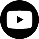 A black circle with a white play button inside a white rounded rectangle, resembling the YouTube logo.