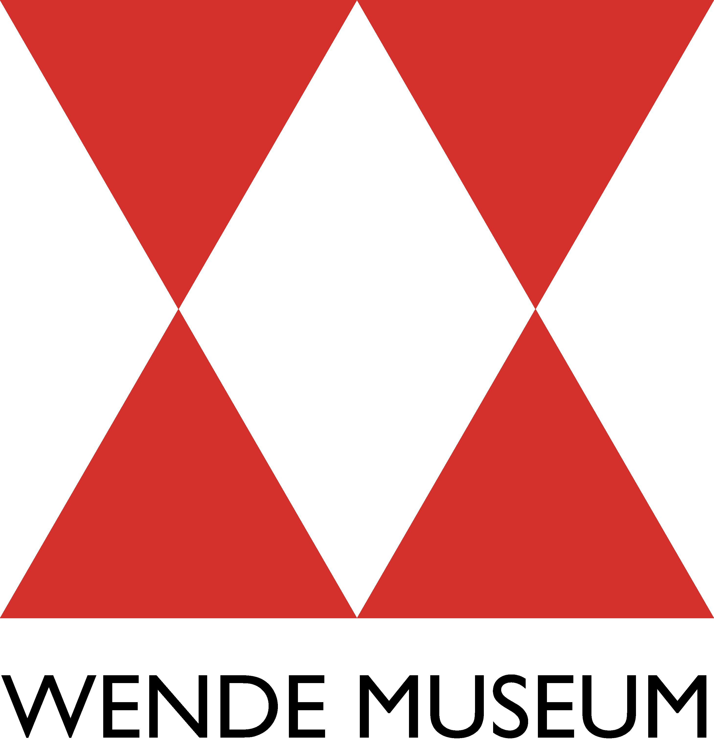 A geometric pattern with a series of connected red and black diamonds arranged in a horizontal row.