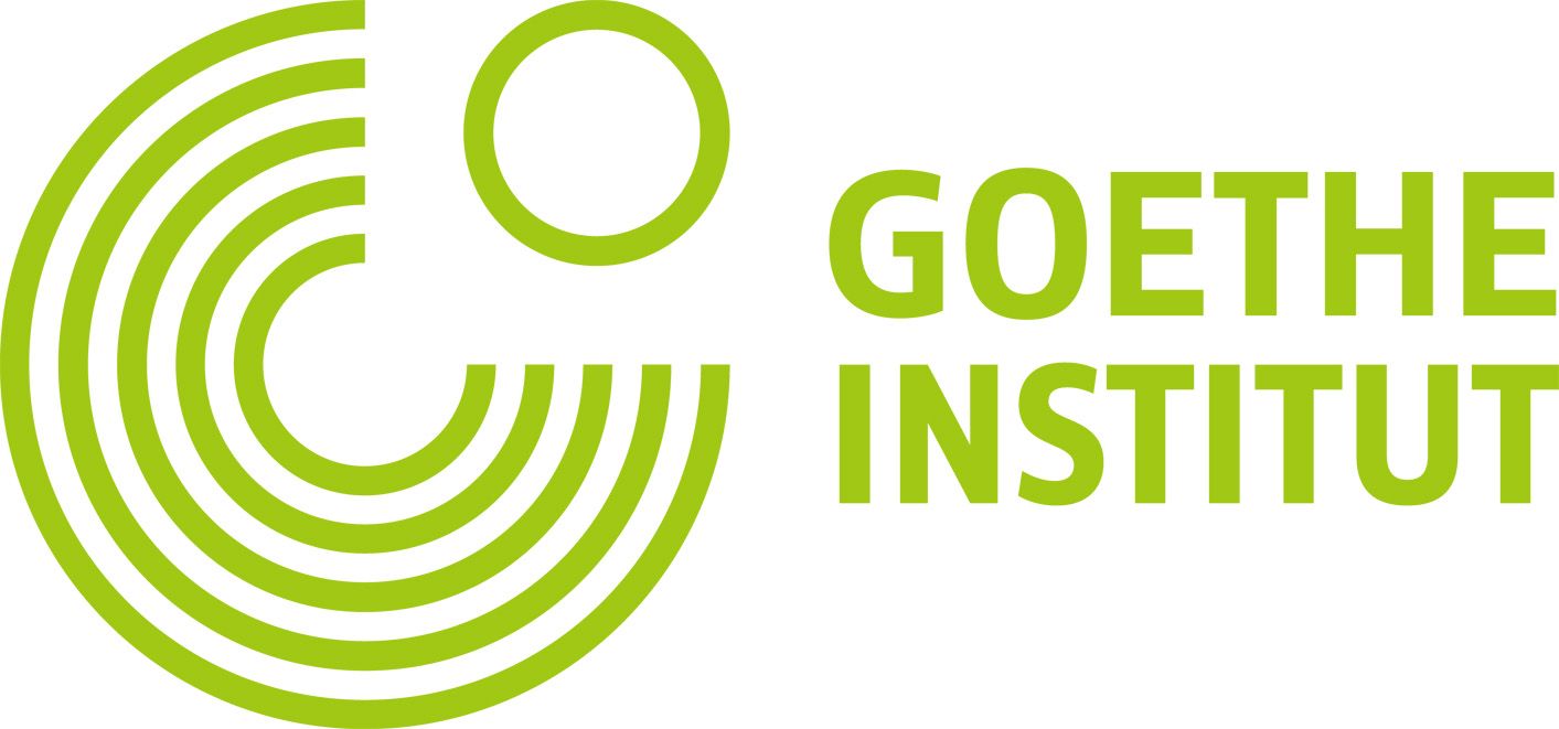 Goethe-Institut logo with a green circular design on the left and the words GOETHE INSTITUT in bold green letters on the right.