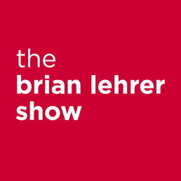 White text on a red background reads the brian lehrer show, styled like press releases, with "the" in smaller letters above "brian lehrer show" in bold, larger font—perfect for a festival announcement.